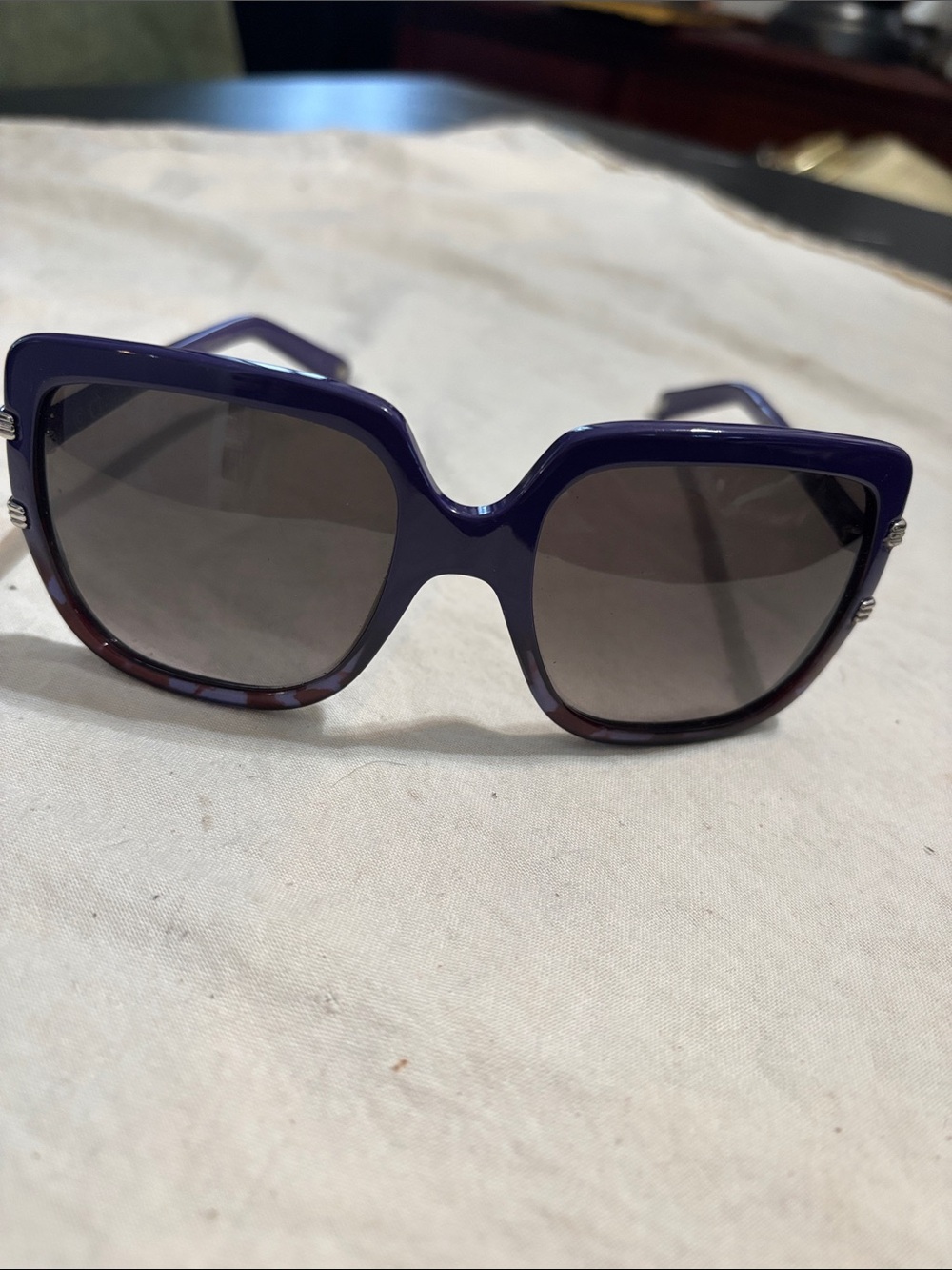 Dior Purple Oversized Square Sunglasses with Gradient Lenses